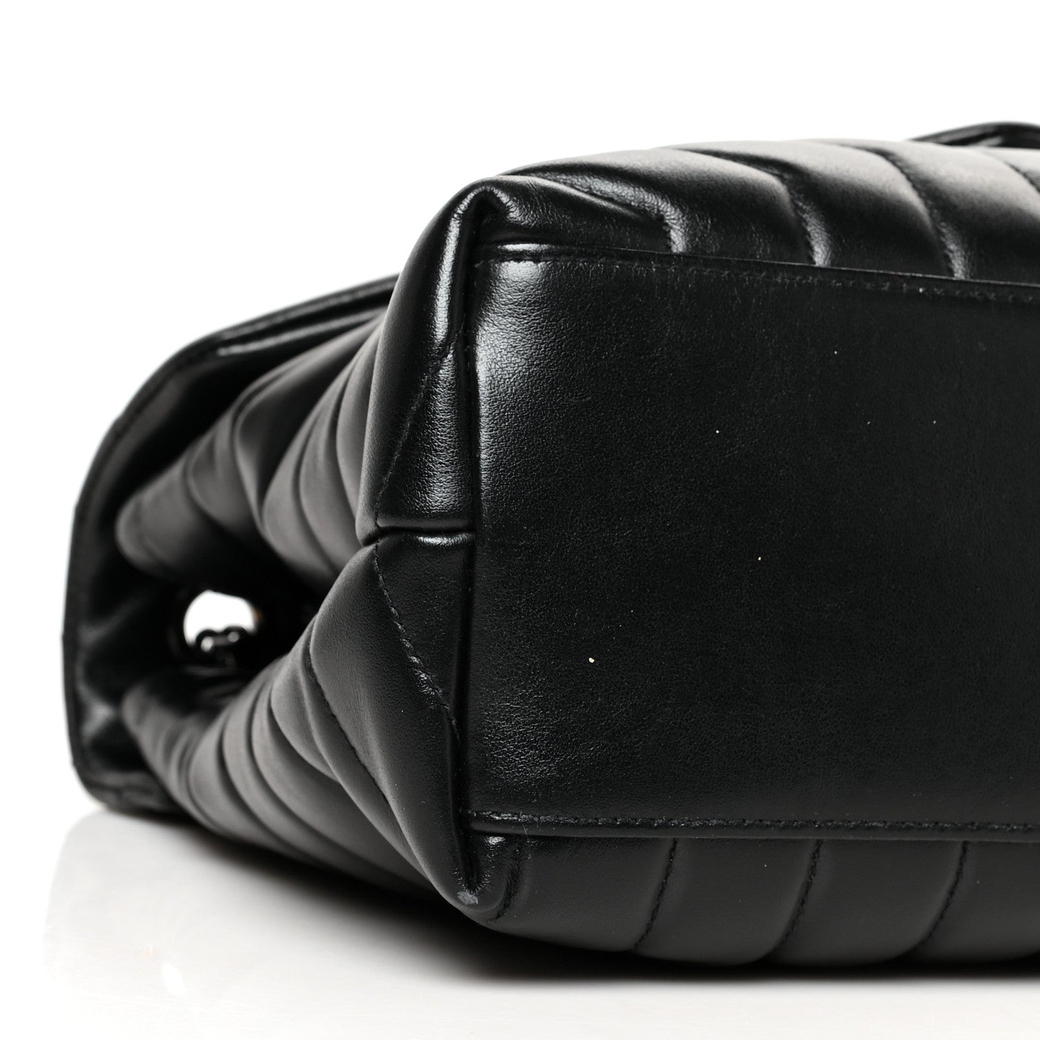 Saint Laurent Calfskin Y Quilted Monogram Medium Loulou Chain Satchel Black 10 of 12