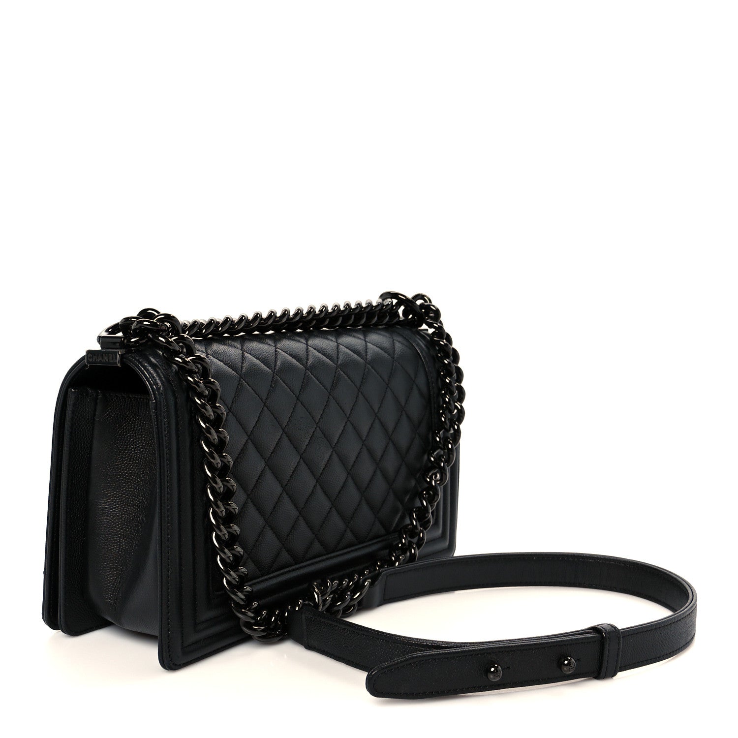 Chanel Caviar Quilted Medium Boy Flap So Black 3 of 11