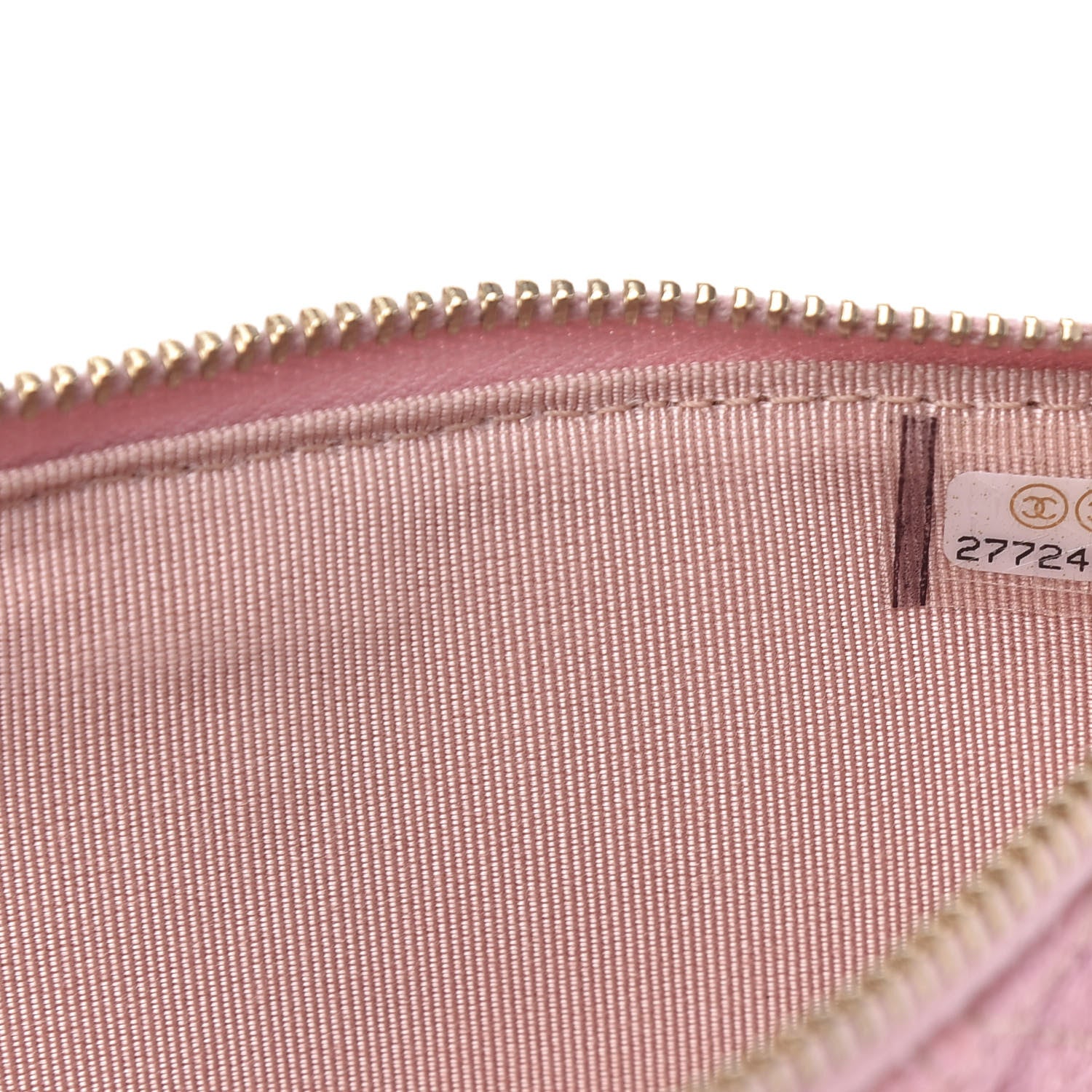 Chanel Iridescent Caviar Quilted Classic Flat Wallet Pouch Pink 7 of 8