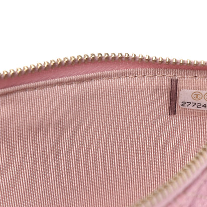 Chanel Iridescent Caviar Quilted Classic Flat Wallet Pouch Pink 7 of 8