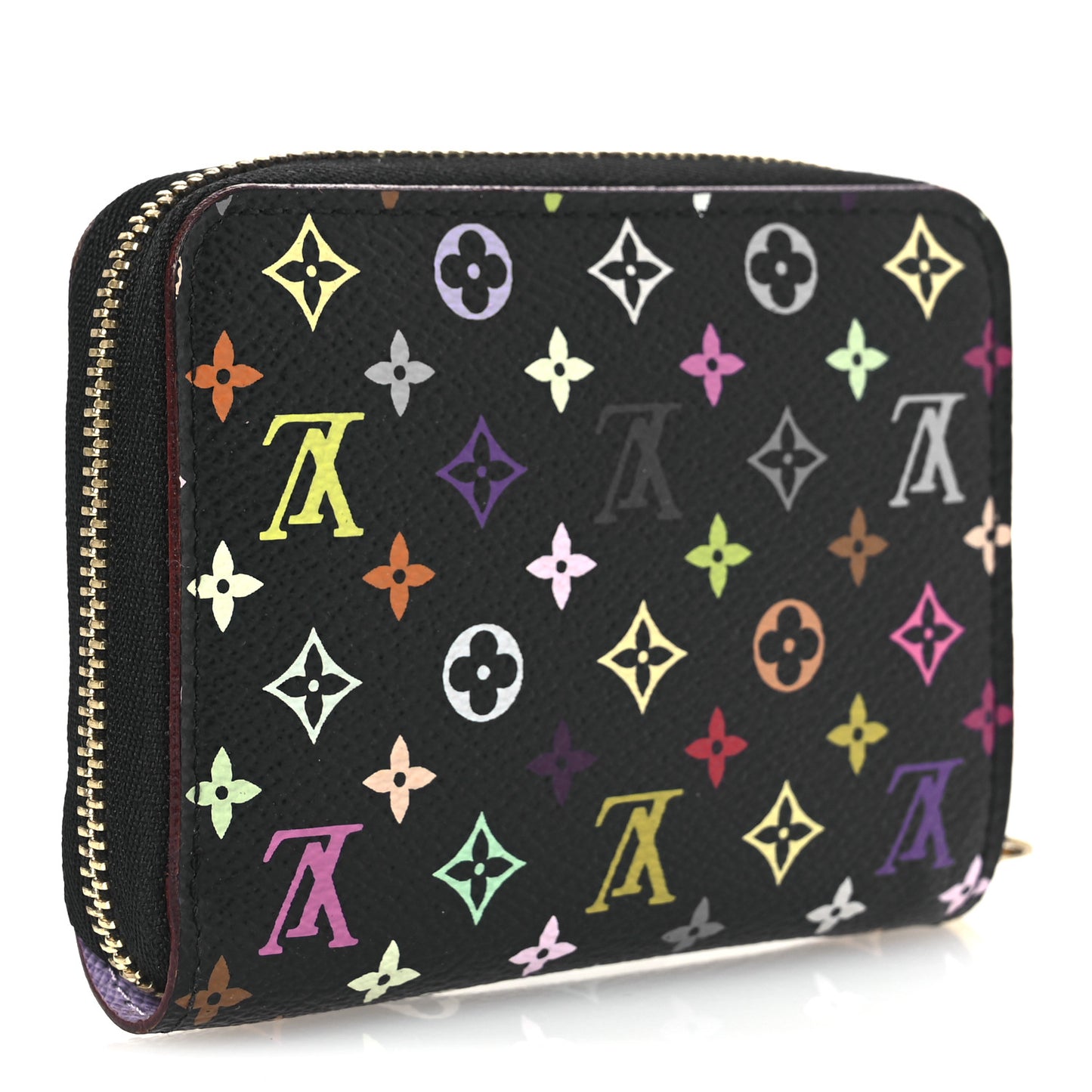 Monogram Multicolor Zippy Coin Purse Black Violet