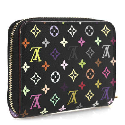 Louis Vuitton Monogram Multicolor Zippy Coin Purse Black Violet 3 of 6