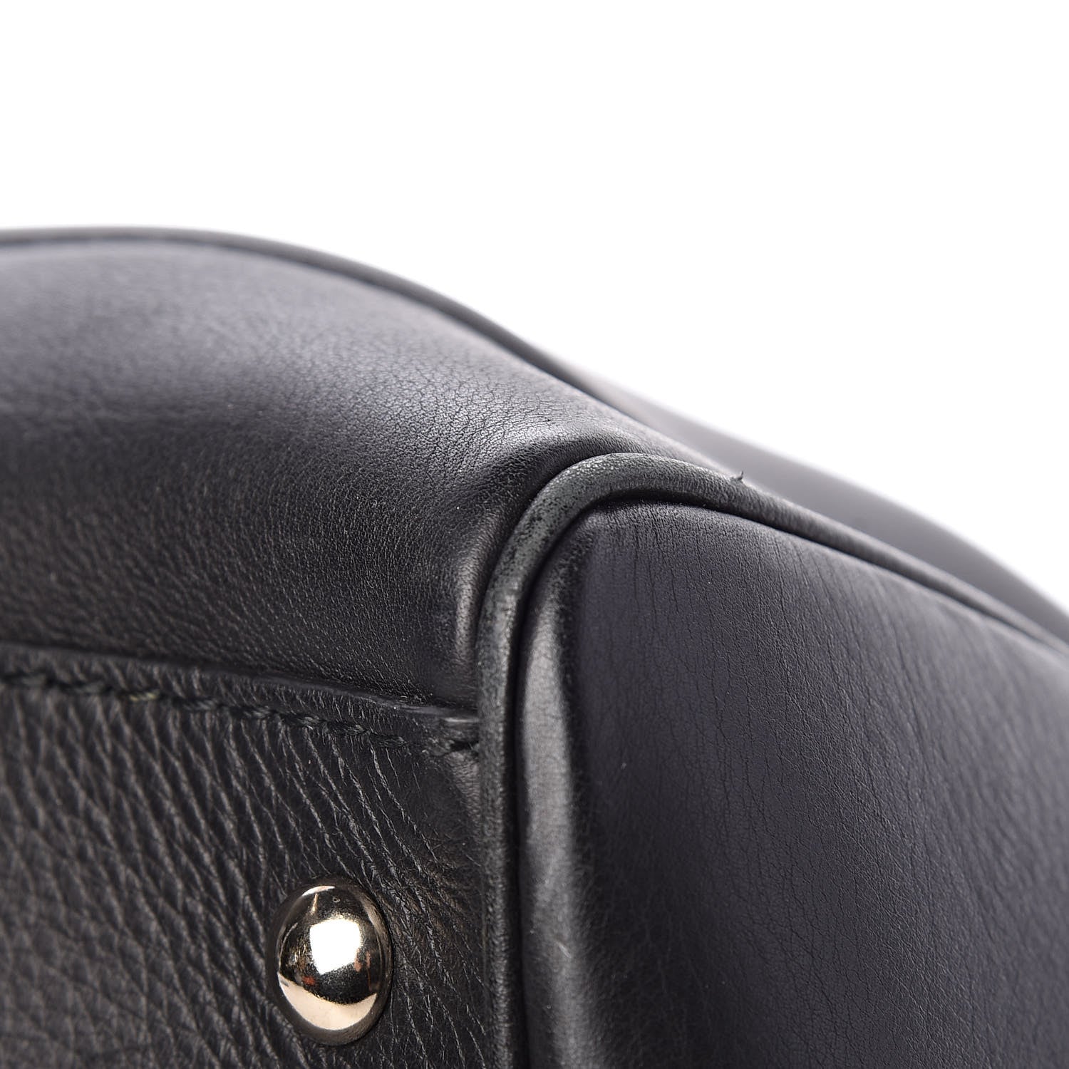 Gucci Calfskin Bold Bamboo Medium Top Handle Bag Black 10 of 12