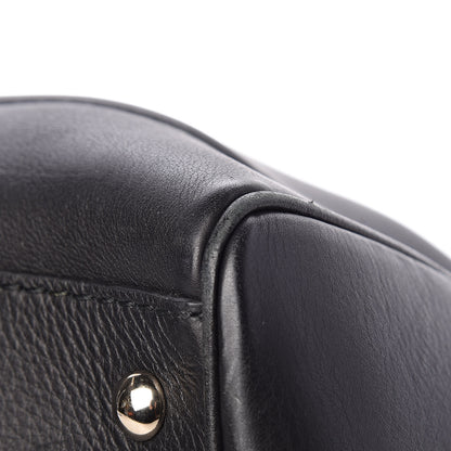 Gucci Calfskin Bold Bamboo Medium Top Handle Bag Black 10 of 12