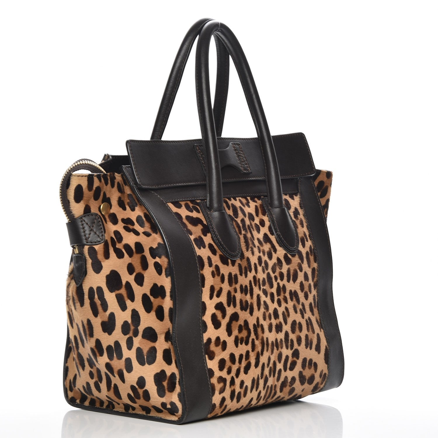 Celine Leopard Pony Hair Mini Envelope Luggage 3 of 7