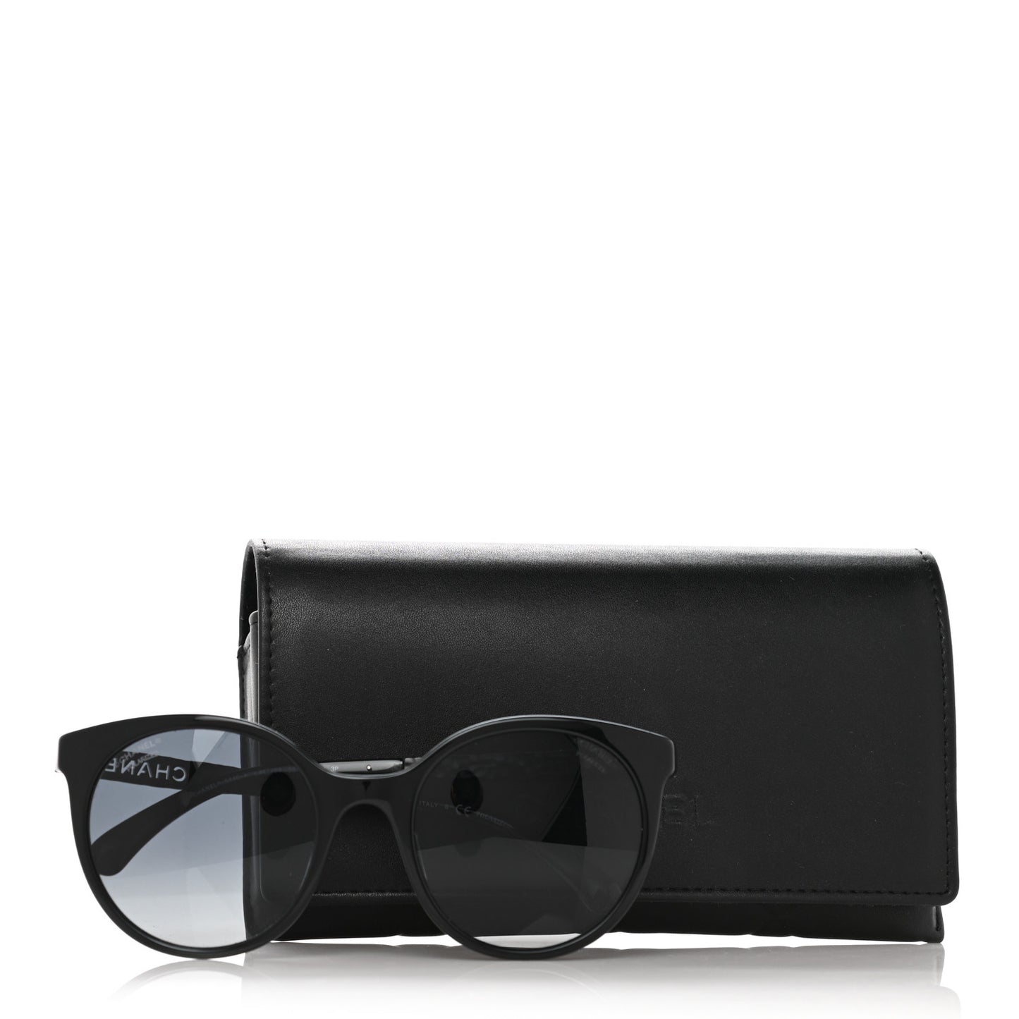 Acetate Metal Polarized Pantos Sunglasses 5440-A Black