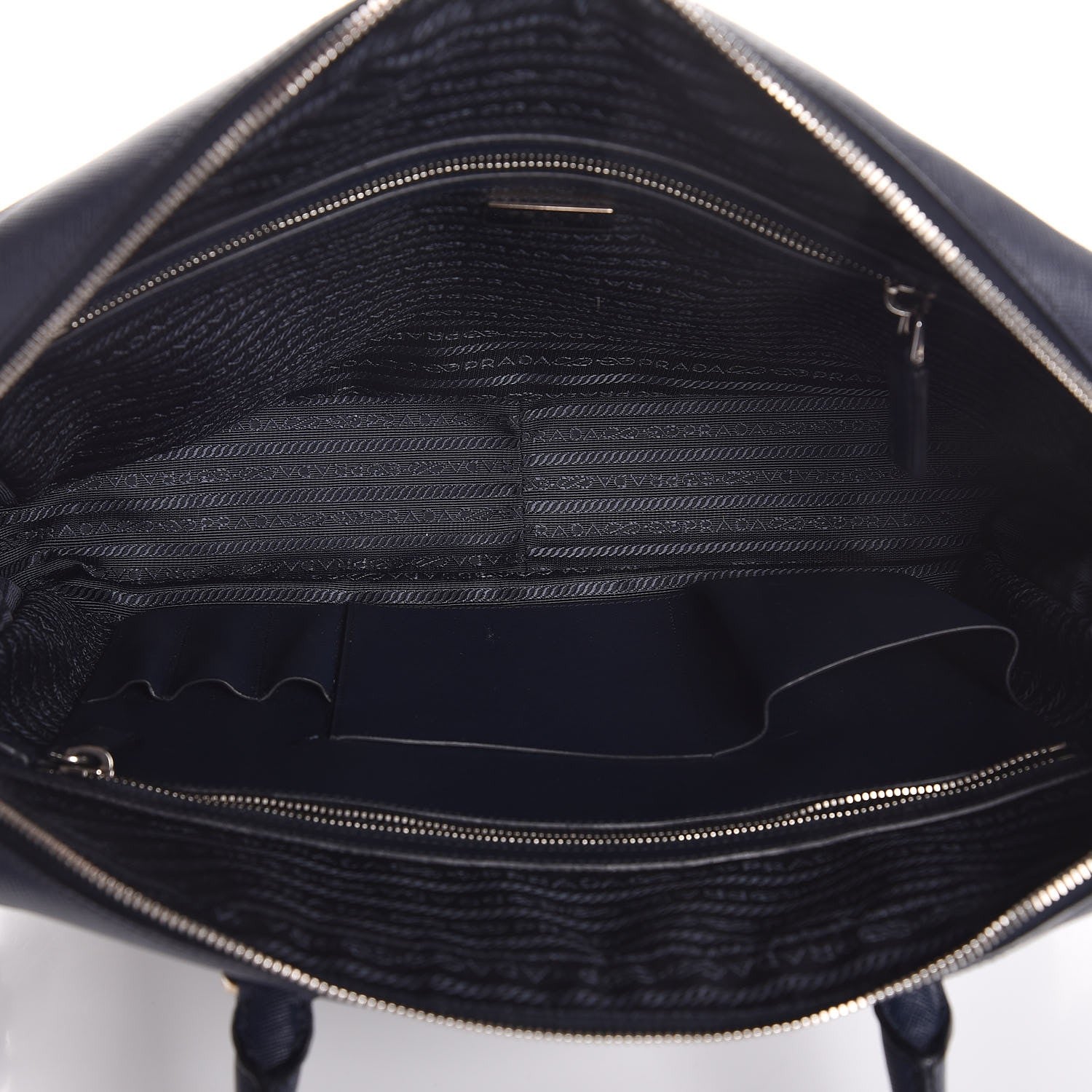 Prada Saffiano Travel Briefcase Baltico 5 of 8