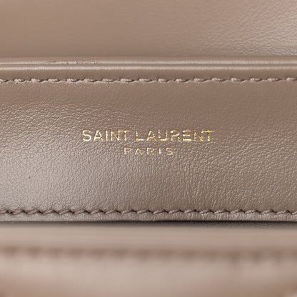 Saint Laurent Calfskin Y Quilted Monogram Toy Loulou Crossbody Bag Taupe 6 of 10
