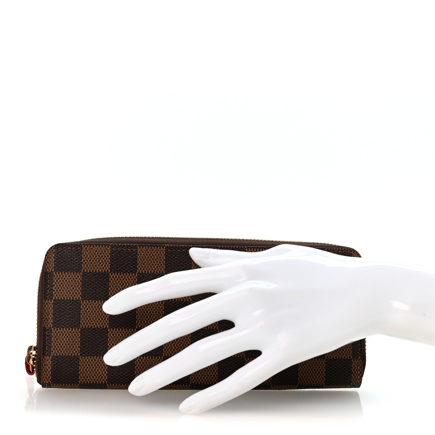 Damier Ebene Clemence Wallet Cherry