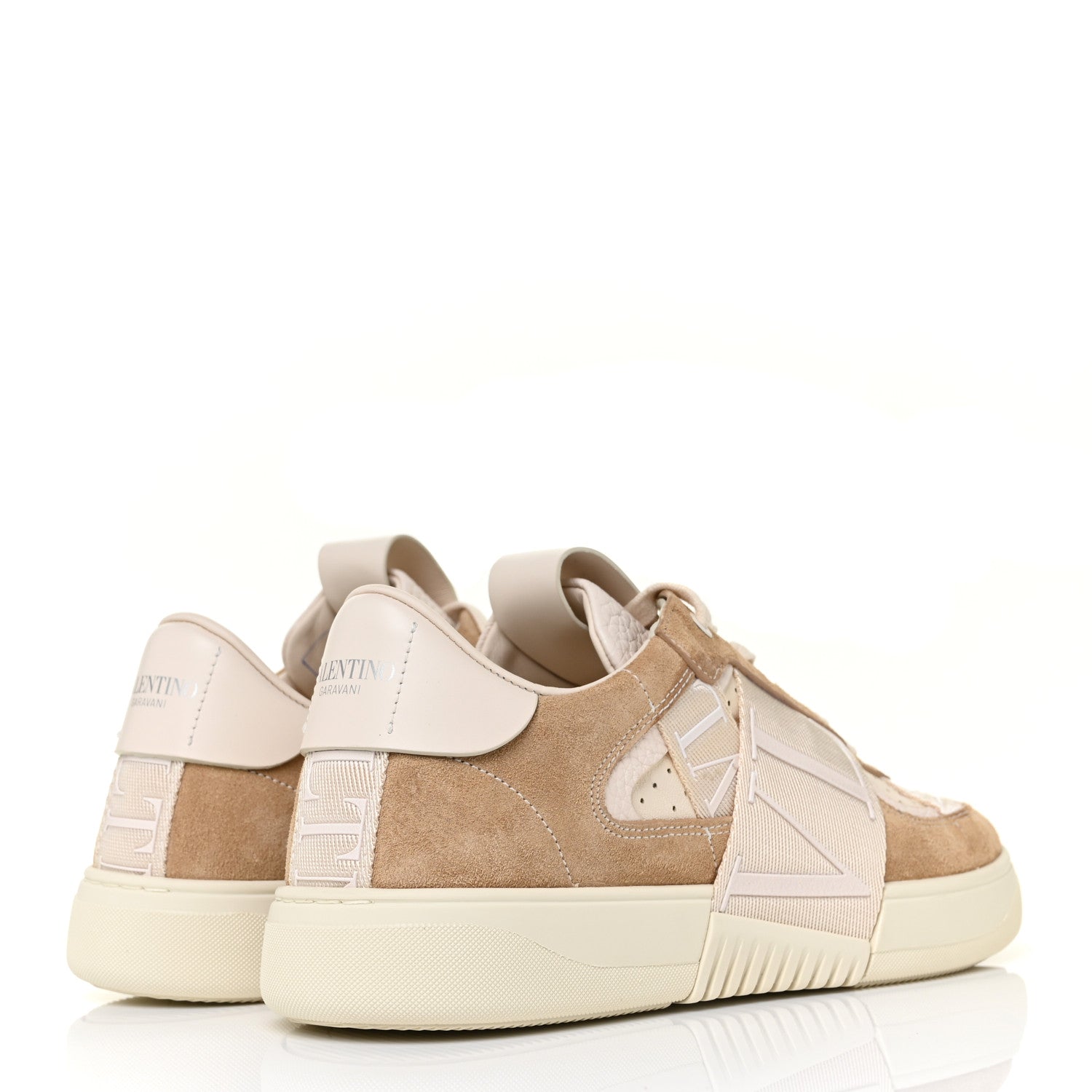 Valentino Garavani Suede Calfskin Mens VL7N Low Top Sneakers 41 Beige 4 of 10