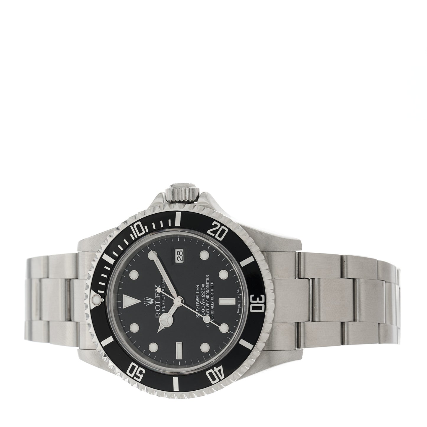 Stainless Steel 40mm Sea-Dweller Oyster Perpetual Watch Black 16600