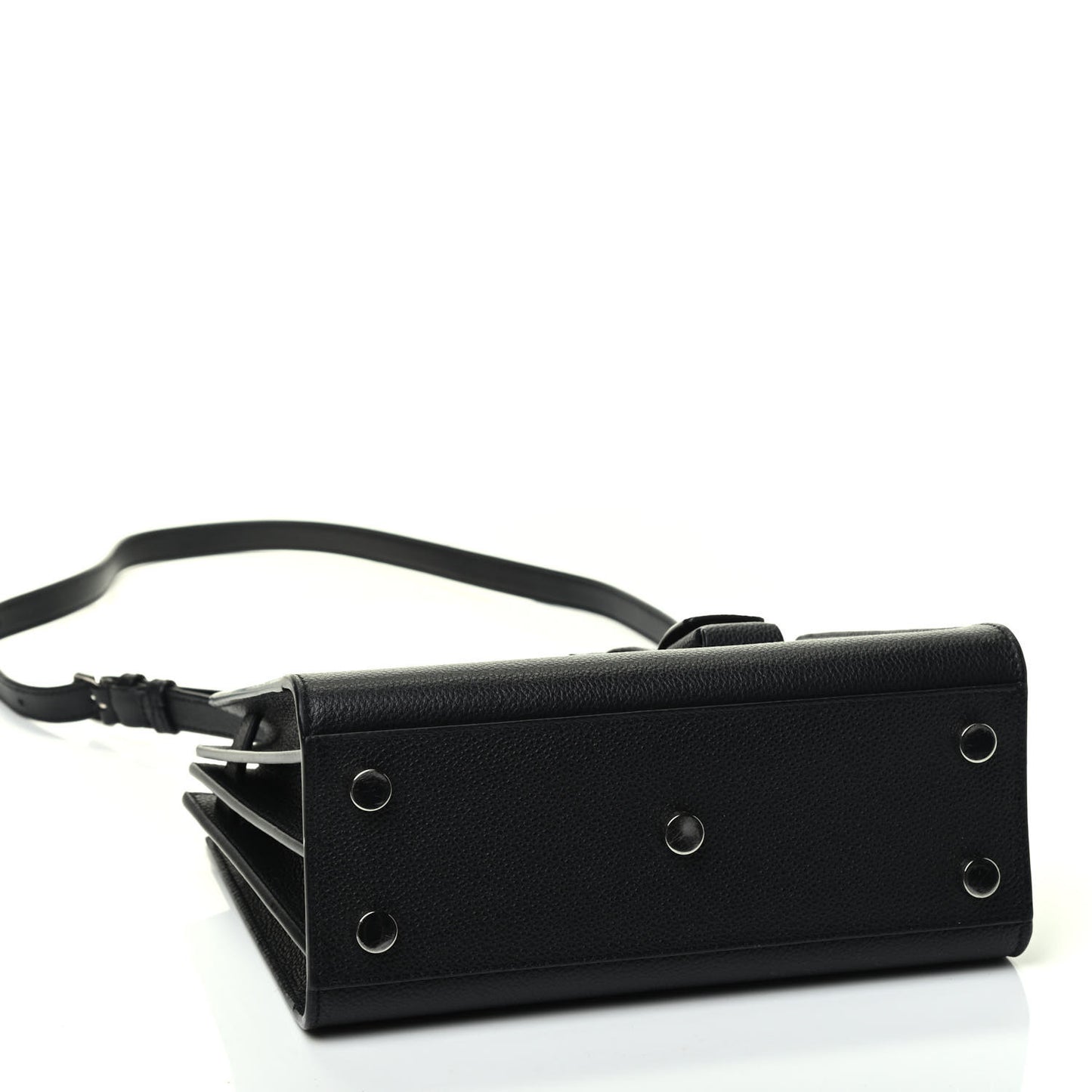 Grained Calfskin Nano Sac De Jour Black