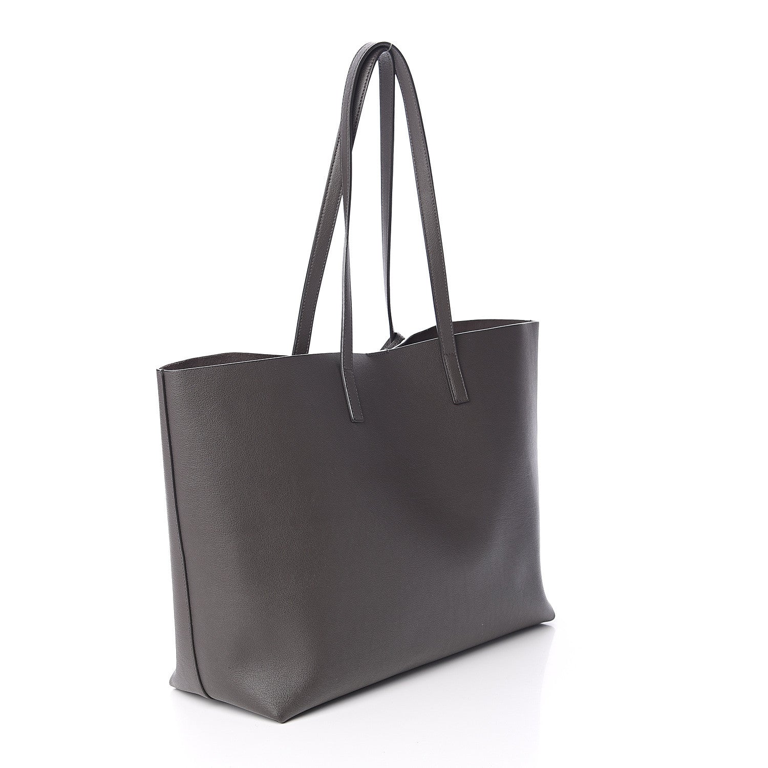 Saint Laurent Calfskin Large Shopping Tote Dark Grey 2 of 8