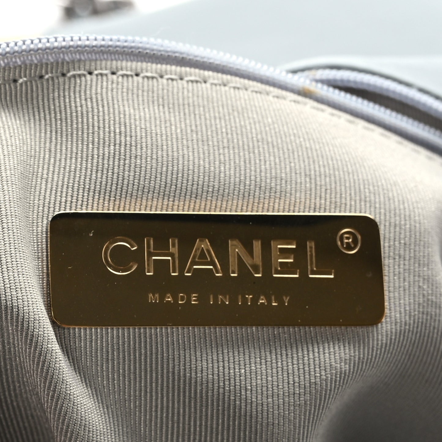 Goatskin Quilted Medium Chanel 19 Flap Grey