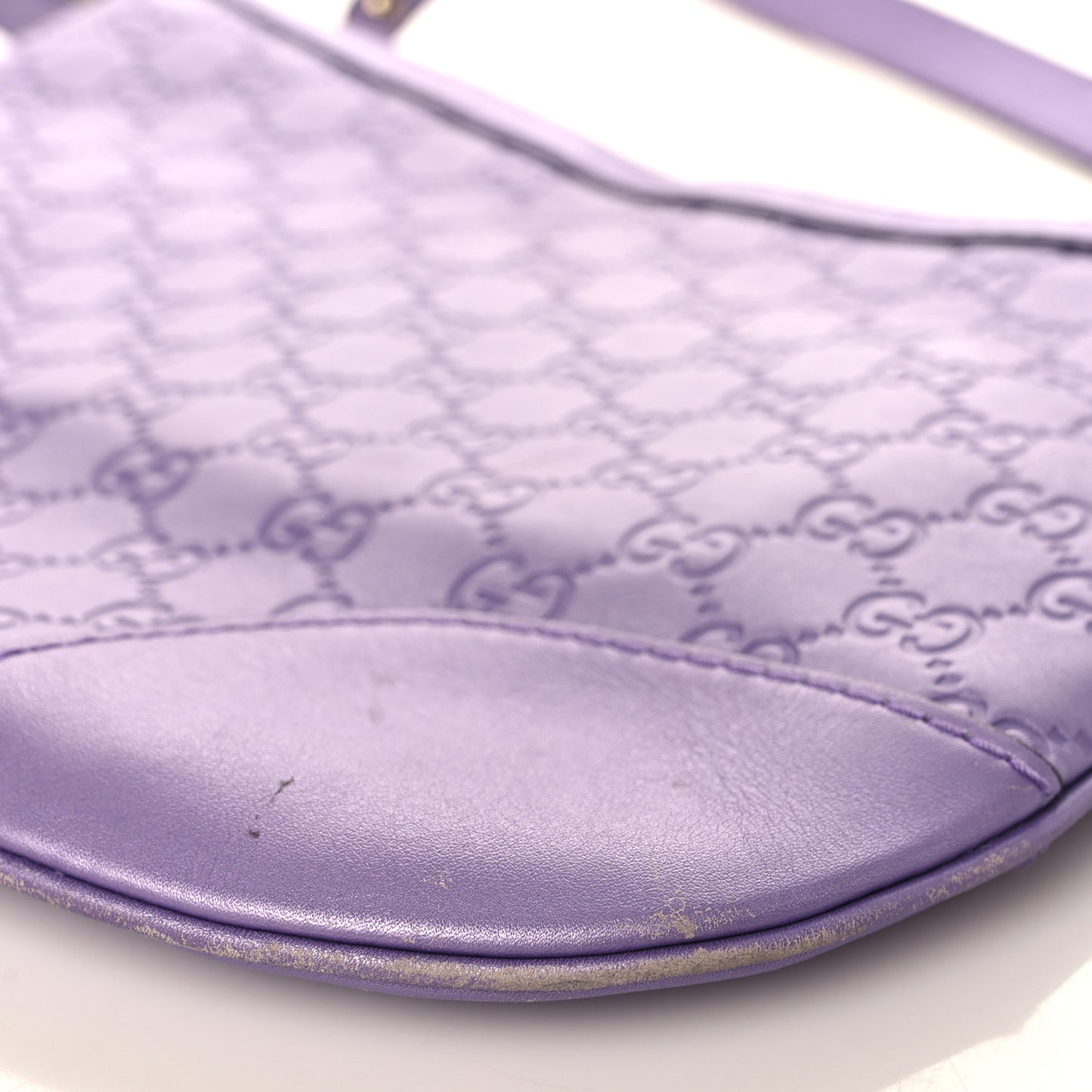 Metallic Soft Guccissima Small Lovely Heart Messenger Senanque