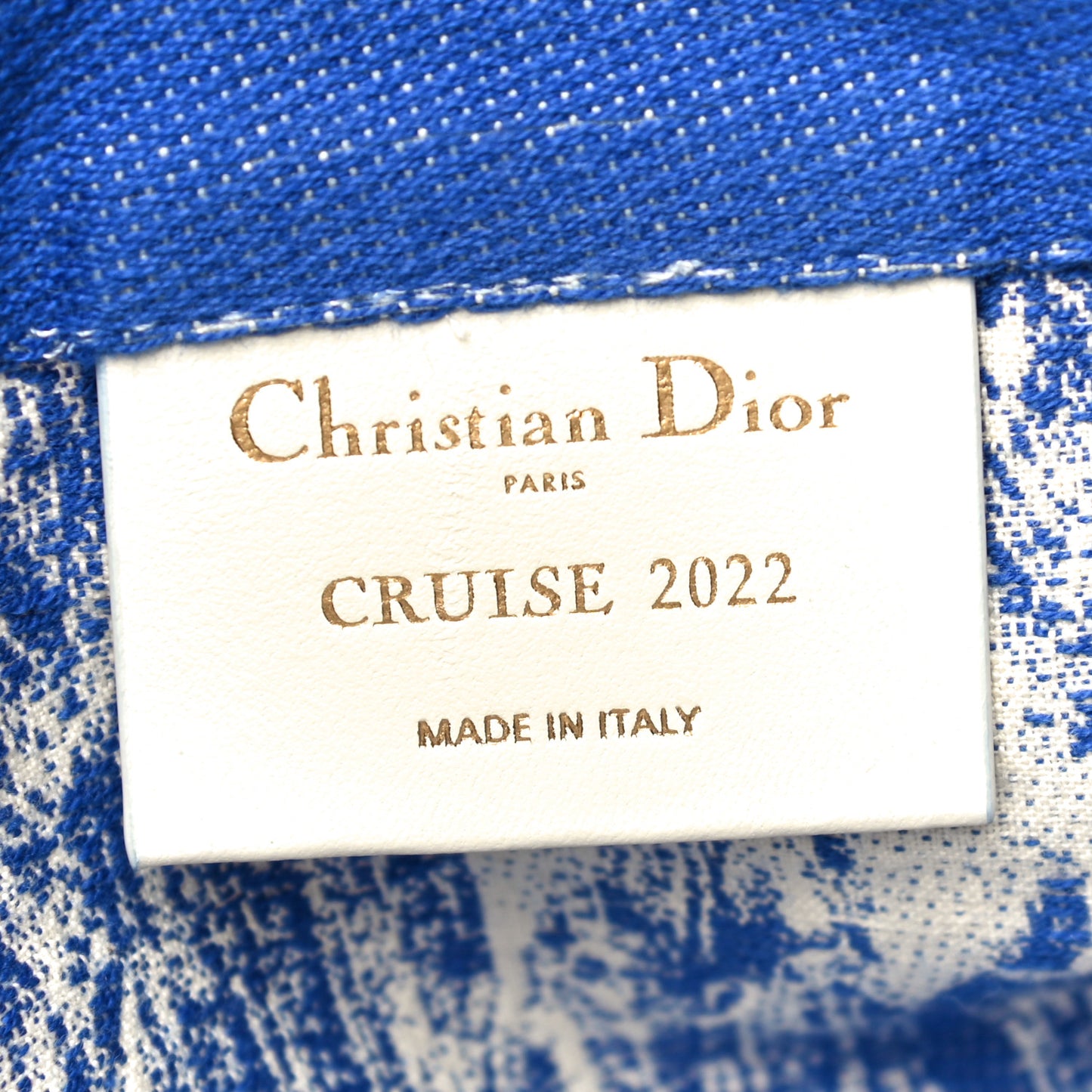 Canvas Print Cruise Tote Ivory Blue
