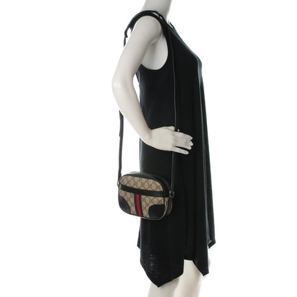 Gucci GG Supreme Monogram Web Small Shoulder Bag Black 2 of 7