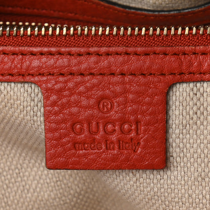Gucci Pebbled Calfskin Medium Soho Shoulder Bag Red 6 of 13