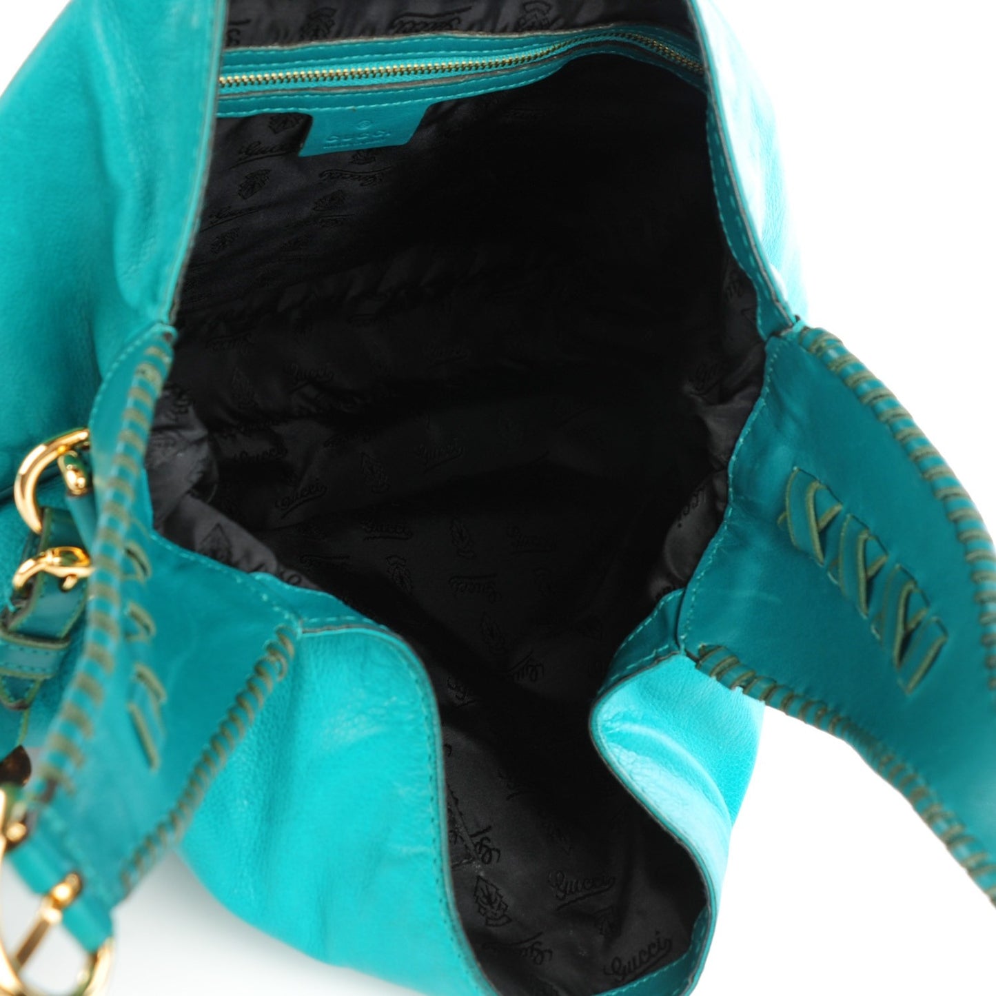 Calfskin Large New Jackie Shoulder Bag Teal