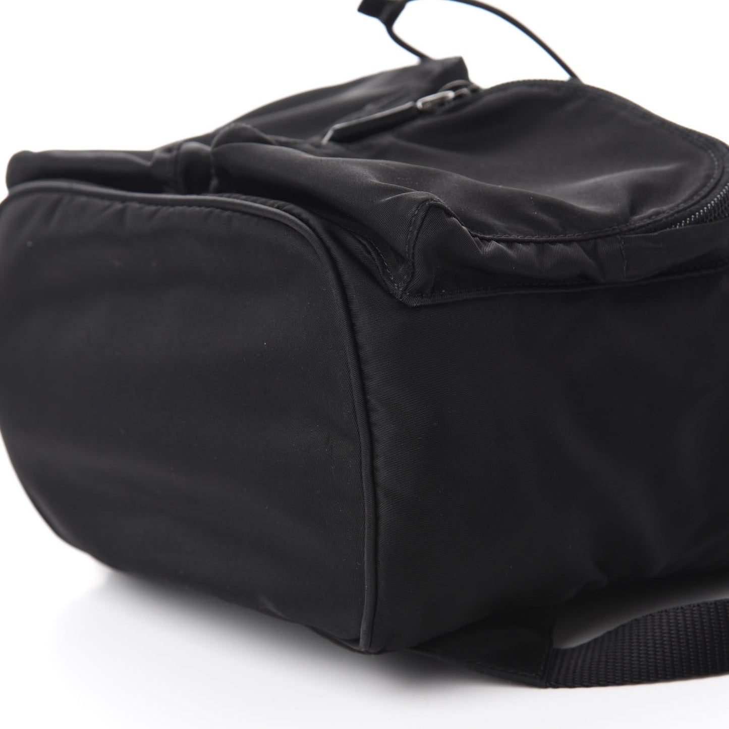 Tessuto Nylon Vela Small Double Buckle Backpack Black