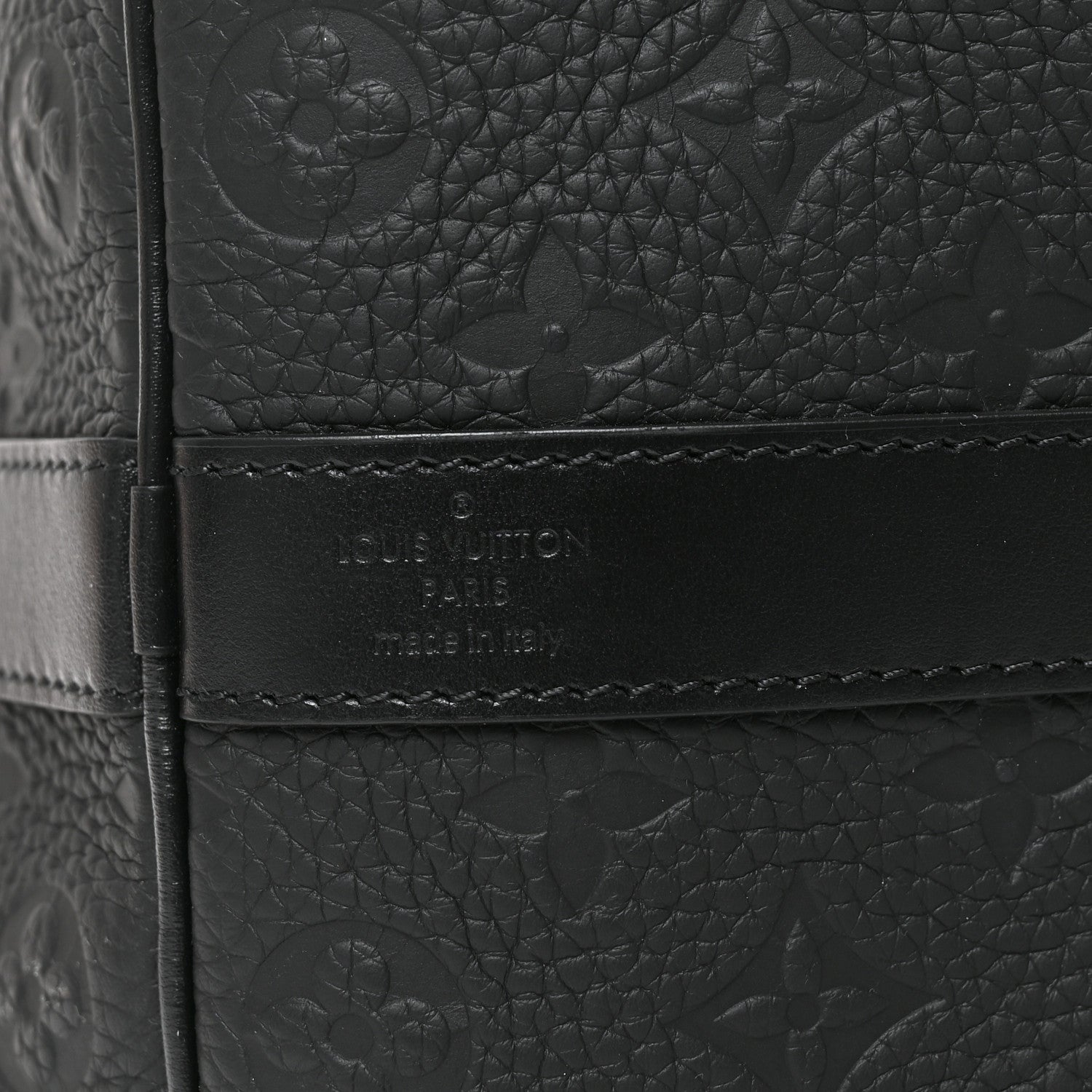 Louis Vuitton Taurillon Monogram Keepall Bandouliere 50 Black 5 of 8