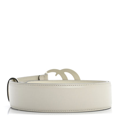 Gucci Azalea Calfskin Enamel Monochrome Double G 40mm Belt 85 34 Mystic White 2 of 8
