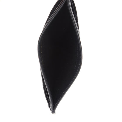 Saint Laurent Grain De Poudre Matelasse Chevron Monogram Credit Card Case Black 5 of 7