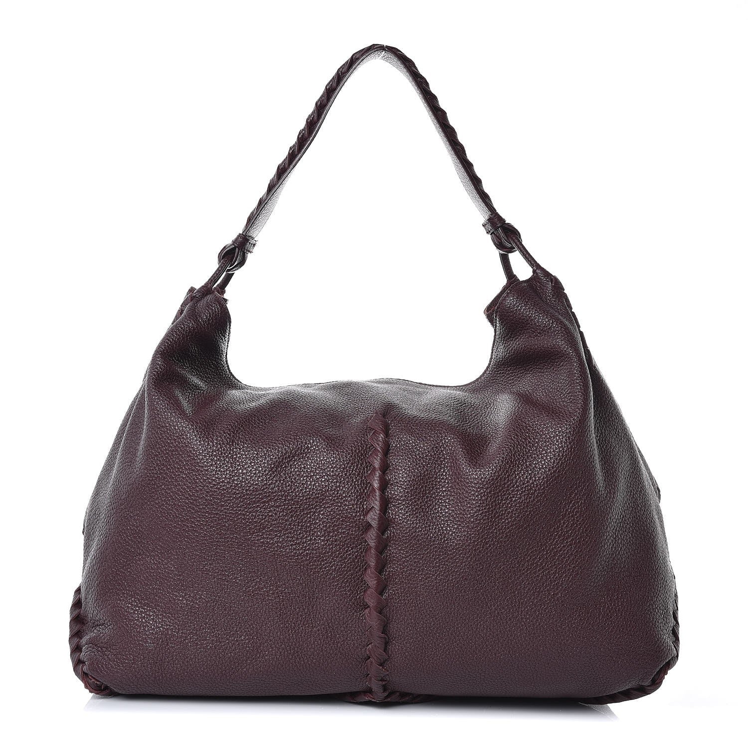 Bottega Veneta Washed Cervo Deerskin Large Hobo Burgundy 1 of 7