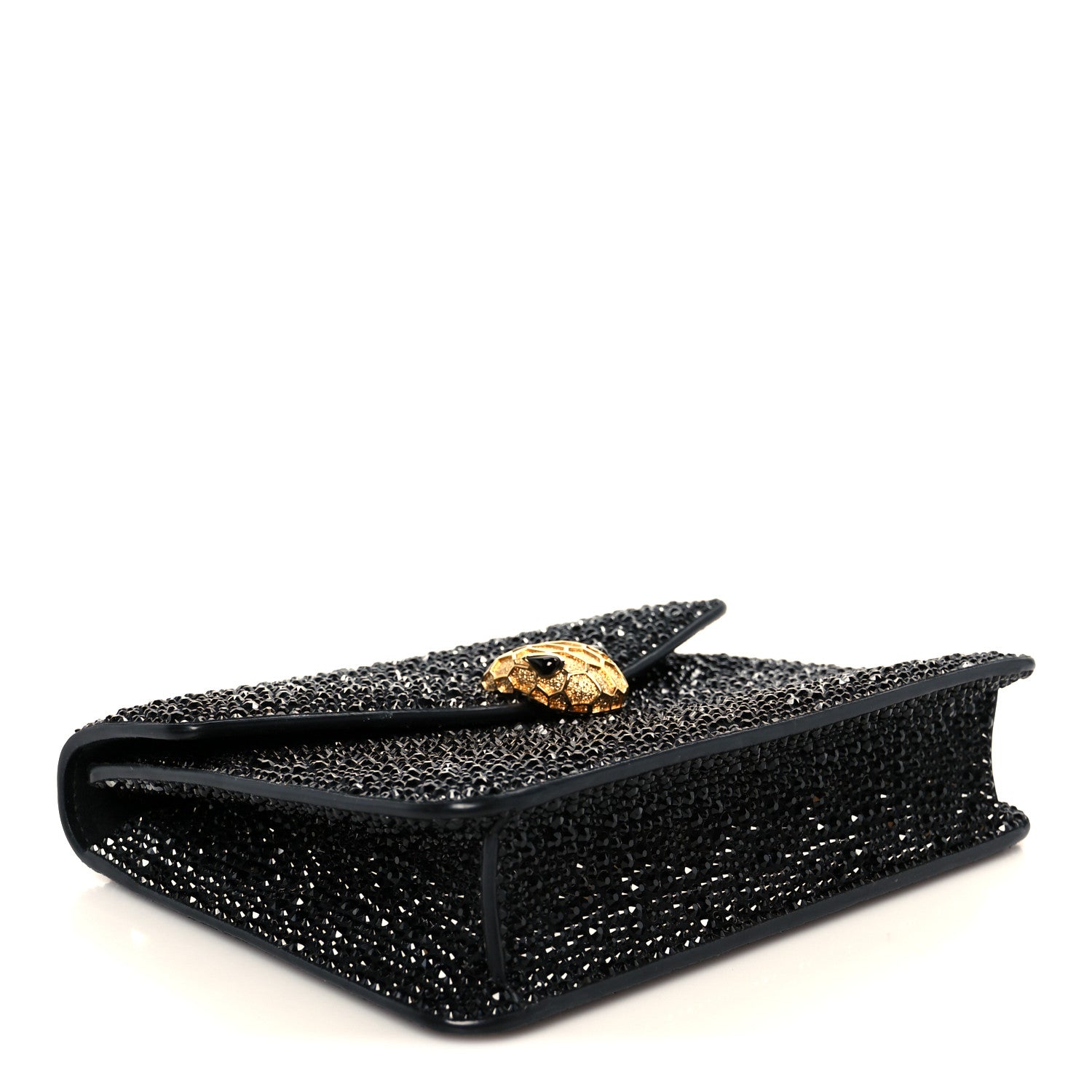 Bulgari Crystal Serpenti Forever Small Crossbody Bag Black 4 of 9