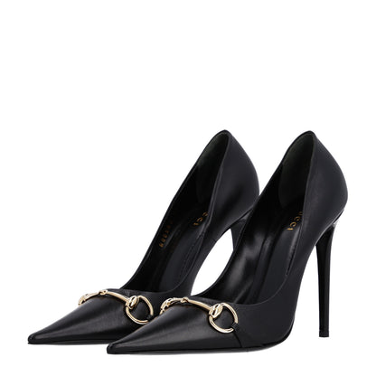 Gucci Smooth Nappa Horsebit Donna Pumps 39 Black 4 of 10