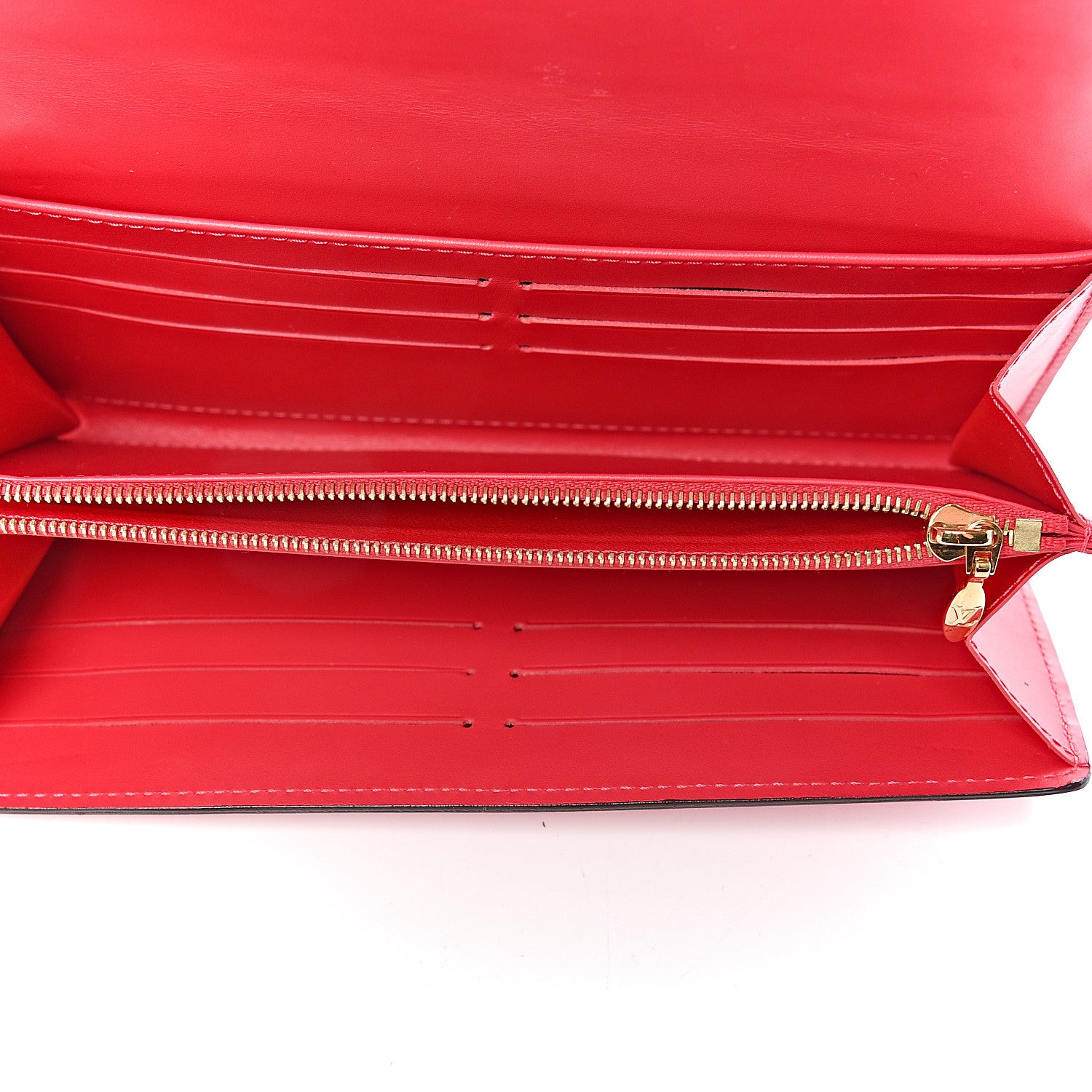Louis Vuitton Vernis Sarah Wallet NM Rose Litchi 5 of 8