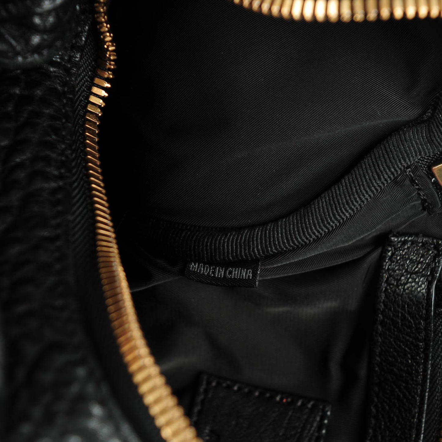 Pebbled Lambskin Rockie Black Antique Brass Hardware