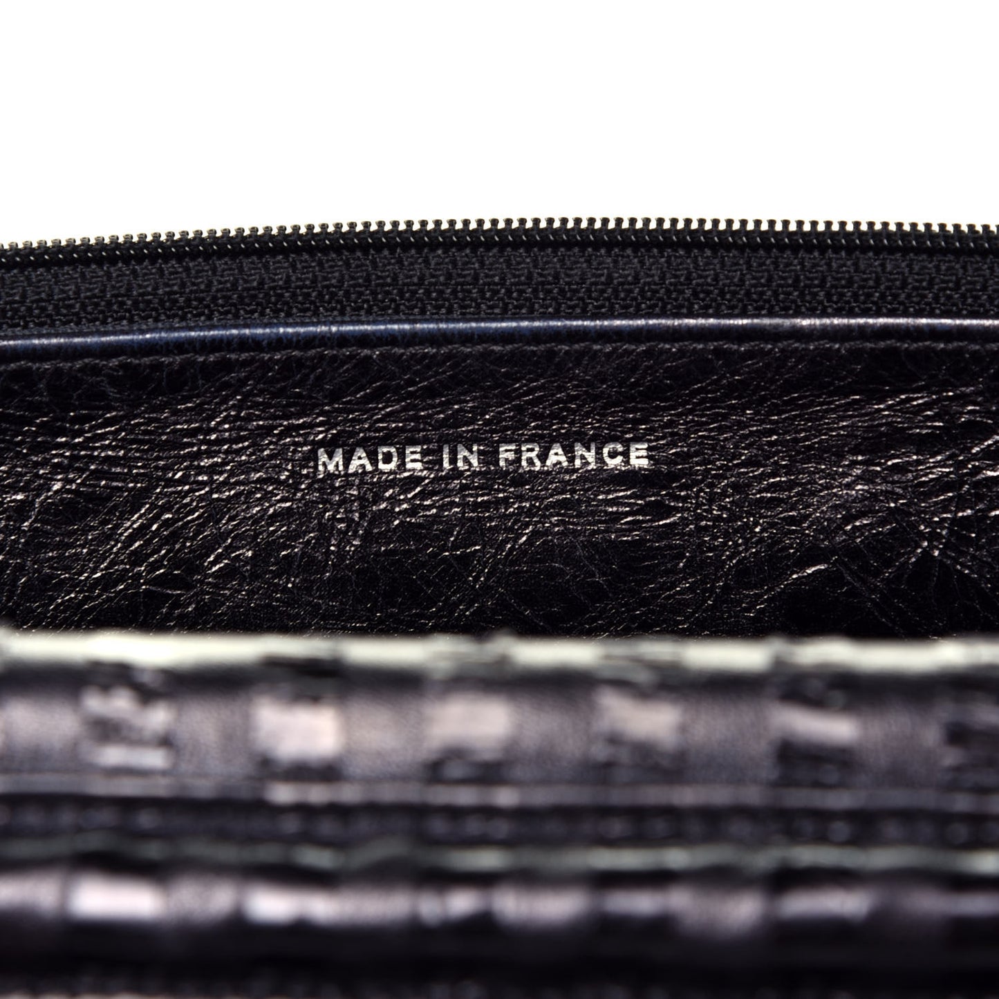 Aged Calfskin Striped Reissue Wallet On Chain WOC Black