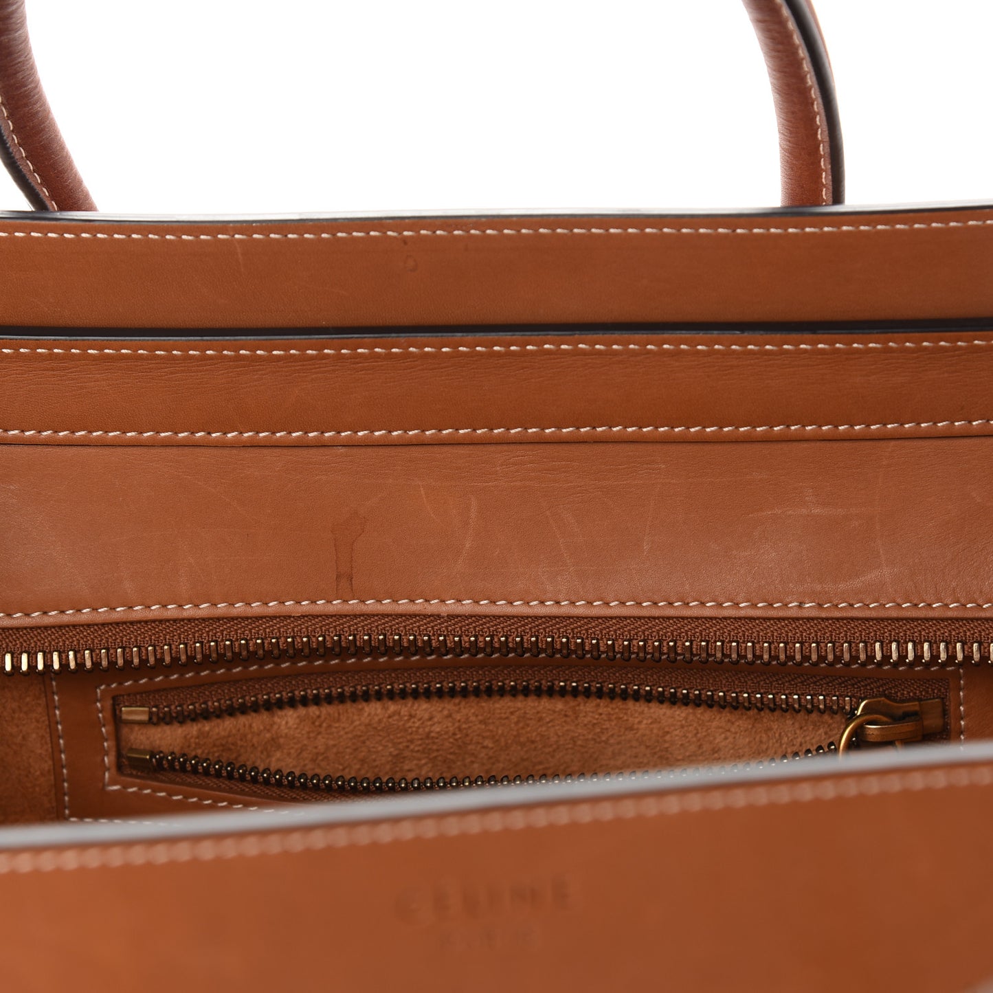 Natural Calfskin Micro Luggage Tan