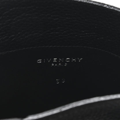 Givenchy Grained Calfskin Shark Lock Biker Ankle Boots 38 Black 8 of 10