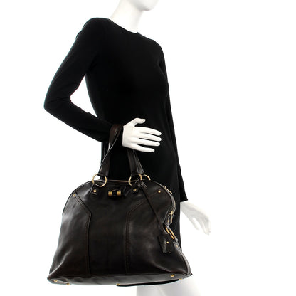 Saint Laurent Calfskin Oversized Muse Brown 2 of 8