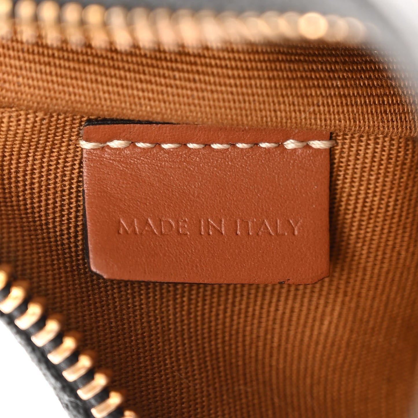 Canvas Calfskin Mini Ava Triomphe Shoulder Bag Tan