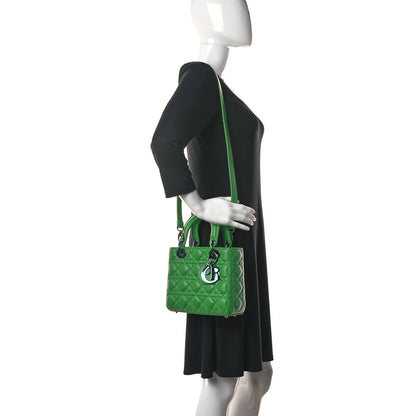 Christian Dior Lambskin Cannage Small Lady Dior Bright Green 2 of 12