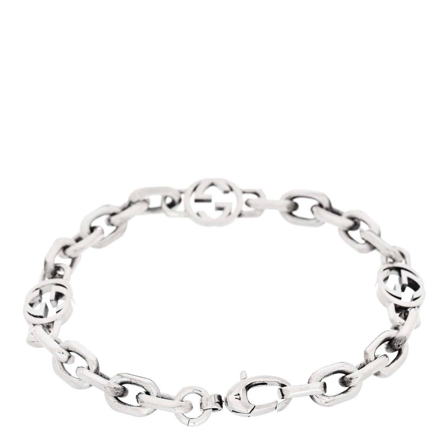 Sterling Silver Narrow Interlocking G Link Bracelet