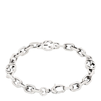 Gucci Sterling Silver Narrow Interlocking G Link Bracelet 2 of 6
