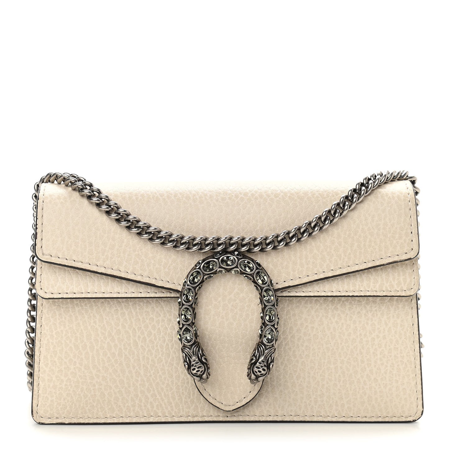 Dollar Calfskin Crystal Super Mini Dionysus Shoulder Bag Mystic White Black Diamond