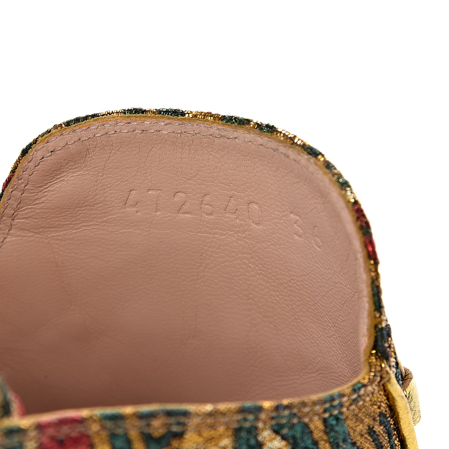 Gucci Iridescent Brocade Womens Princetown Slippers 36 Gold Multicolor 8 of 10