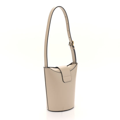 Salvatore Ferragamo Calfskin Small Trifolio Bucket Shoulder Bag Beige 2 of 7
