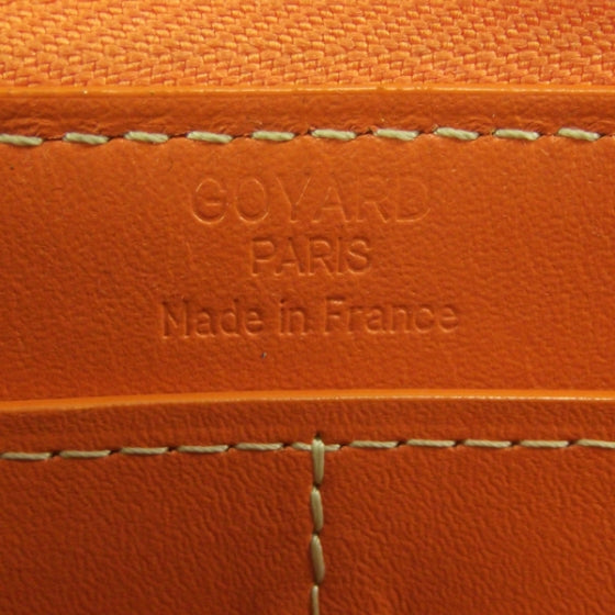 Goyardine Leather Zippy Wallet Orange