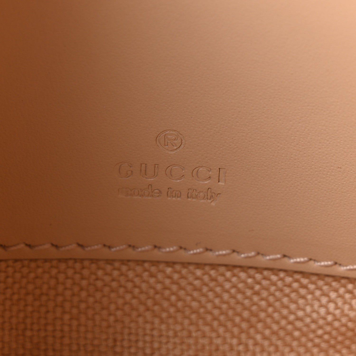 Gucci Calfskin GG Super Mini Debossed Chain Wallet Light Beige 6 of 10