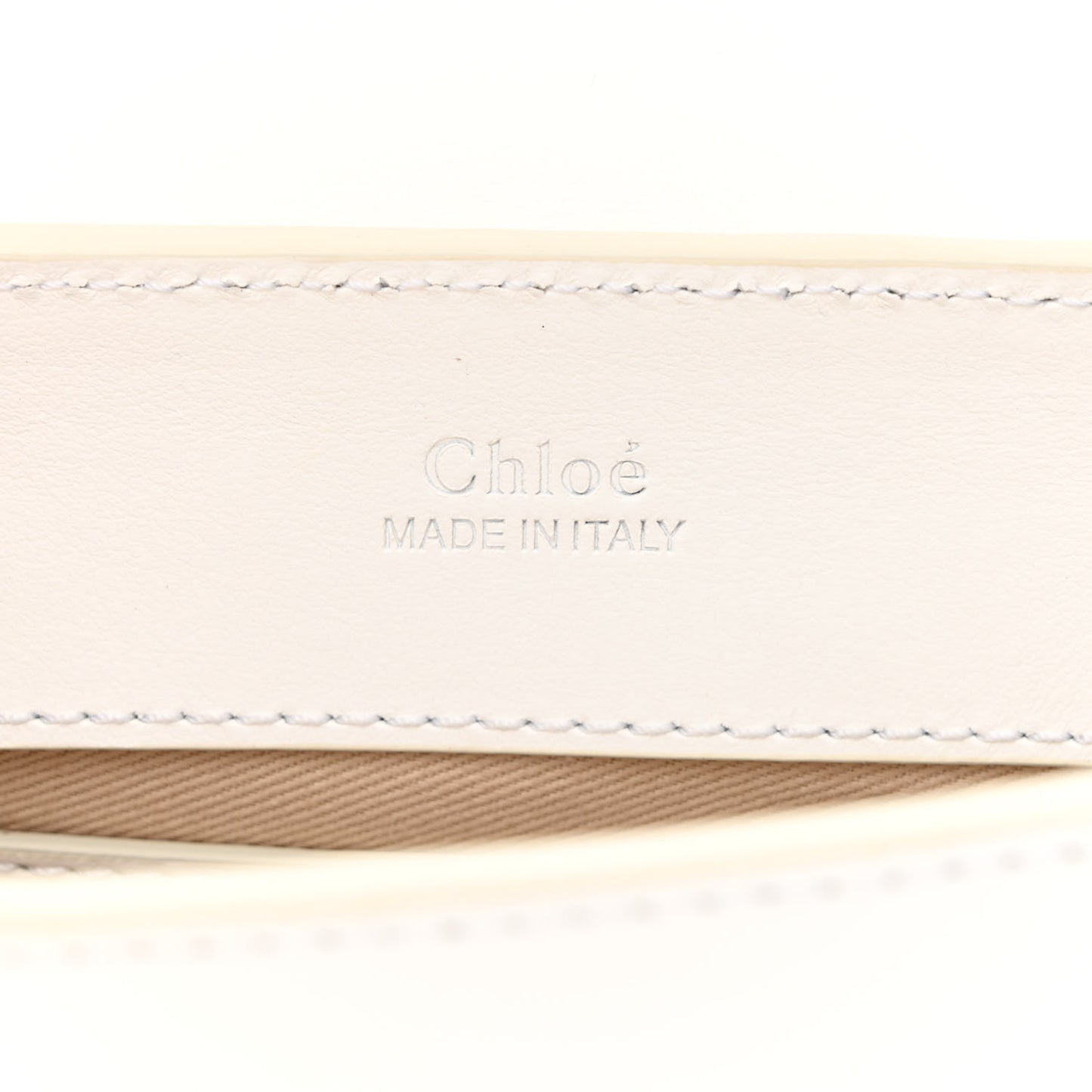 Calfskin Suede C Belt Bag Brilliant White
