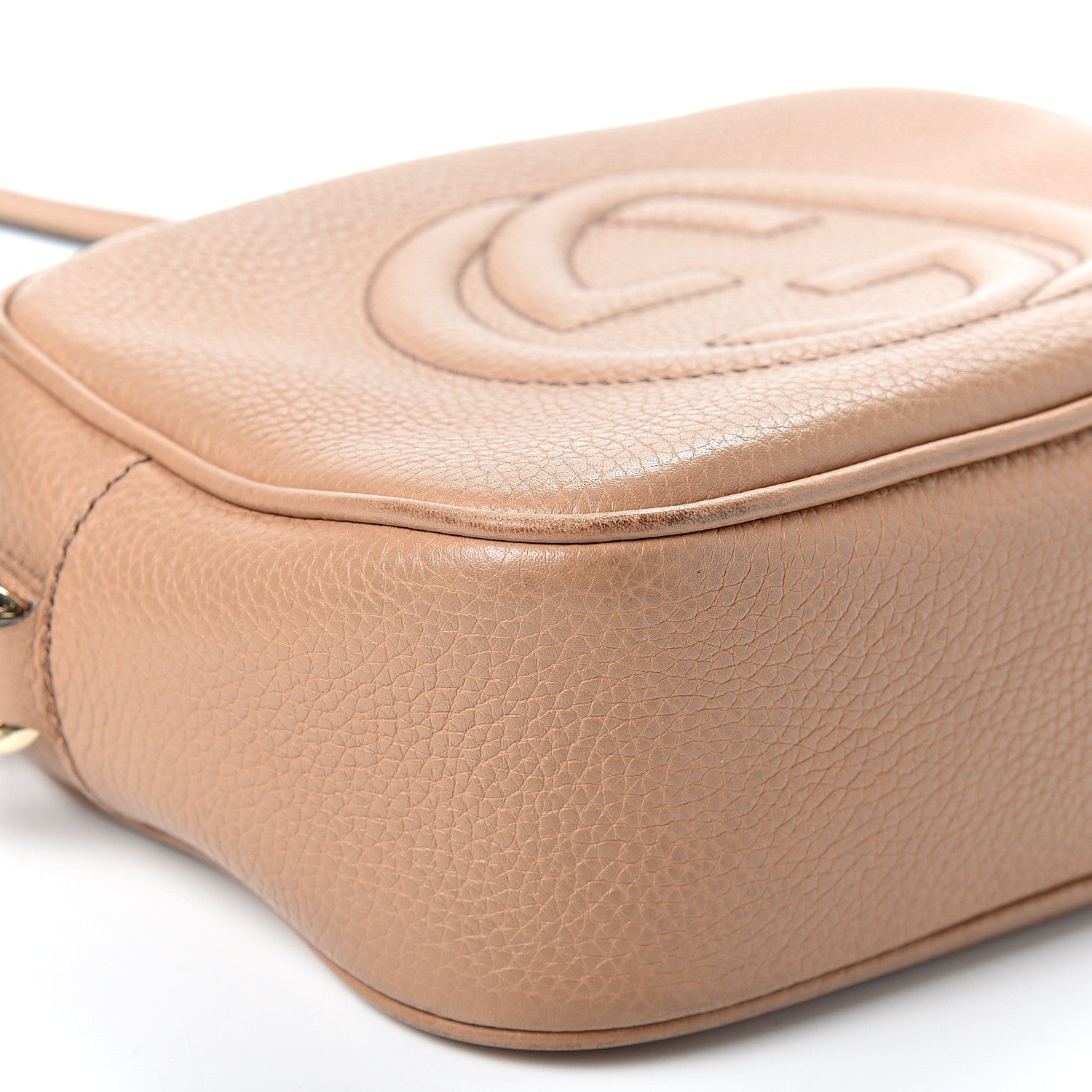 Gucci Pebbled Calfskin Small Soho Disco Bag Rose Beige 9 of 14