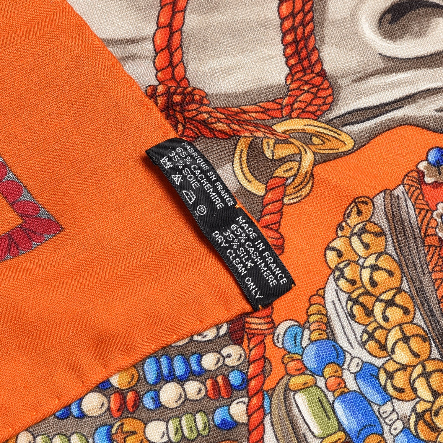 Hermes Cashmere Silk La Danse Du Cheval Marwari Shawl 140 4 of 5