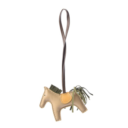 Hermes Milo Lambskin Grigri Rodeo Horse Bag Charm PM Trench Canopee Curry 1 of 5