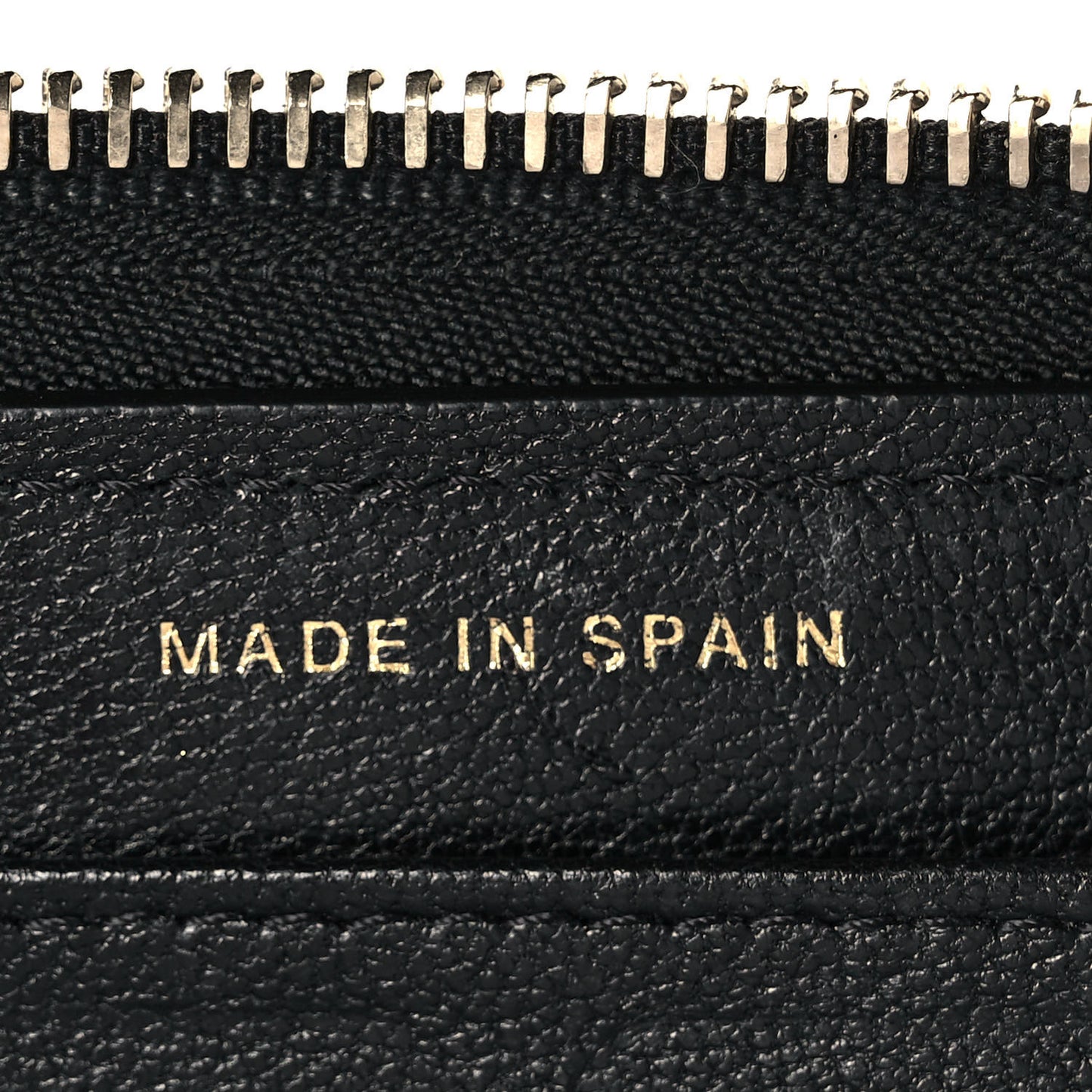 Sheepskin Quilted Mademoiselle Vintage Zip Around Wallet Black